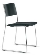 Tila Stacking Chair with Upholstered Seat - From Orangebox