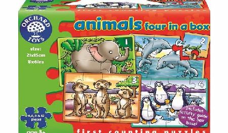 animals 4 in a box (assorted colours)