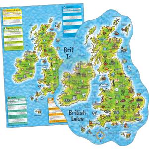 British Isles Puzzle and Poster 120 Piece Jigsaw Puzzle