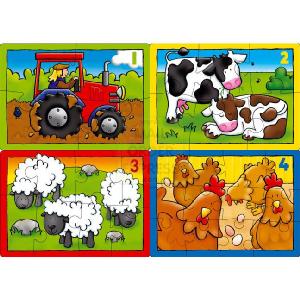Farm Four In A Box 4 6 8 and 12 piece Jigsaw Puzzle
