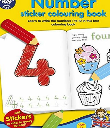 Orchard Toys Number Sticker Colouring Book (Multi-Colour)