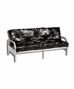 Silver Futon and Leather Mattress