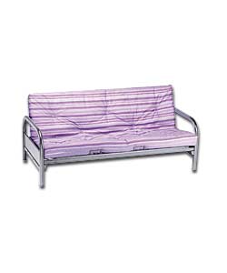 Silver Futon and Lilac Deck Stripe Mattress