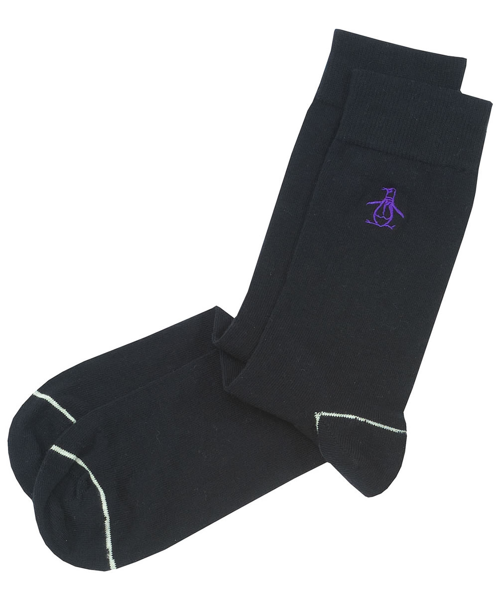Original Penguin Embroidery Socks Black/Purple