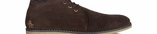 Original Penguin Lawyer brown suede laced ankle boots