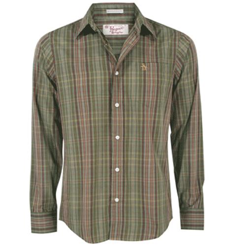 Mens Cotton Poly Poplin Long Sleeved Shirt with Pocket from US Brand Original Penguin 17FW0133-316