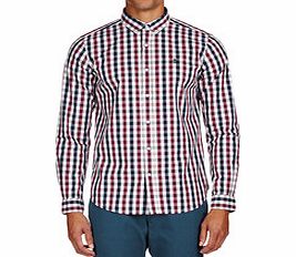 Red and white checked pure shirt
