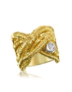 Capriccio - Diamond 18K Yellow Gold Crossover Ring