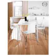 Dining Table, white & 6 Padova Chairs,