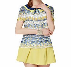 OSA Lemon yellow mini skirt