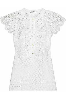 Oscar de la Renta Eyelet detail blouse