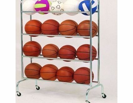 OSG Mobile Ball Rack Ideal Storage Solution Convenient Stand For Sports Equipments