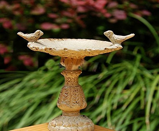Oshide Dollhouse Miniature Fairy Garden Furniture Resin Bird Bath Fountain 1/12 Scale