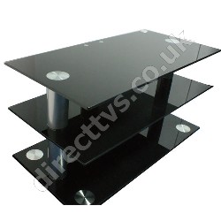Black Glass Contempory TV Stand Up To 40 Inch
