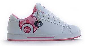 Serve Ladies Skate Shoes - White/Pink Camo