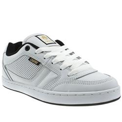 Male Osiris Merk 3 Leather Upper Fashion Trainers in White and Black