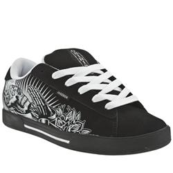 Male Osiris Serve Suede Upper Fashion Trainers in Black and White