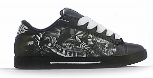 Serve Abel Limited Edition Skate Shoe - Black/White Abel Print