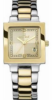 Charles Gerard Belarus Two Tone ladies Gold watch with diamonds and date by Oskar Emil