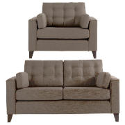 large sofa & armchair, oatmeal