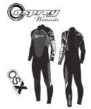 (Osprey) Junior OSX Full Wetsuit 10-12 Years Chest 30` (Black)