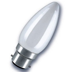 Osram 40w BC Opal Candle Bulbs Pack of 4