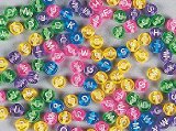 Transparent ABC Beads x 500