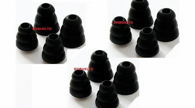 Other 12 X BLACK FLANGE REPLACEMENT SILICONE noise isolating EARPHONE TIPS EARBUDS HEADPHONE GELS FIT ULTIMATE EARS SHURE E3C E3G i3c SCL3 E4C E4G i4c SCL4 ETYMOTIC RESEARCH HF MC 2 3 5 ETY 8 SENNHEISER CX 
