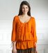 Other 3/4 Sleeve Ruffle Blouse