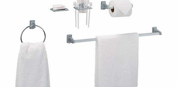 Other 5 Piece Bathroom Accessory Set - Chrome Finish.