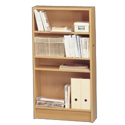 Low Narrow Bookcase - Beech 60W x