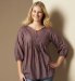 Other Cotton Rich 3/4 Sleeve Lace Trim Blouse with Silk