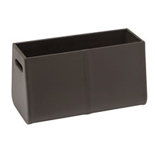 Other Faux Leather Magazine Tote Brown