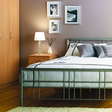 Other Metro Bed Metal Frame Silver Double