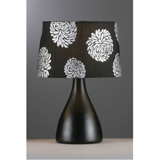 Nara Complete Table Lamp Black Floral