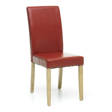 Other Oakleigh Dining Chair Faux Leather Red x 2