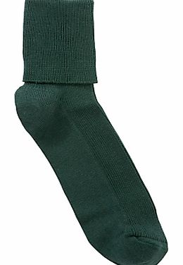 Other Schools Plain School Ankle Socks, Pack of 2, Green