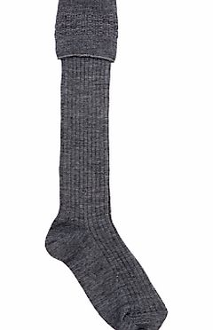 Other Schools Plain School Patterned Day Socks, Grey