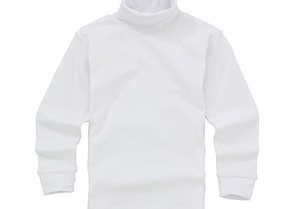 Other Schools School Long Sleeved Roll Neck Top, White