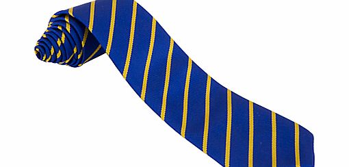 Other Schools Unisex Striped School Tie, Blue/Gold