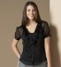 Other Short Sleeve Frill Front Chiffon Blouse