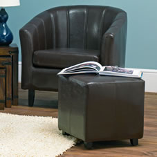 Other Tiffany Faux Leather Cube PU Brown