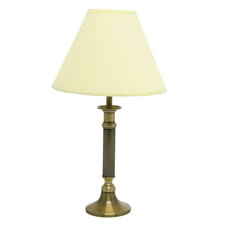 Other Wilko Candlestick Table Lamp Antique Brass Effect