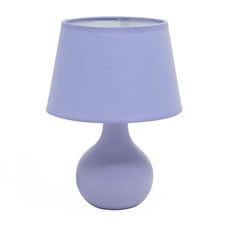 Wilko Mini Luna Table Lamp Complete Lilac