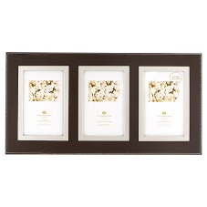 Other Wilko Photo Frame Bonded Leather Triple 6in x 4in