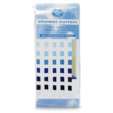 Wilko Squares Shower Curtain Blue 180cmx180cm