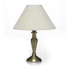 Wilko Table Lamp Brass with Hessian Shade