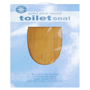 Other Wilko Toilet Seat Solid Pine Wood Antique Colour