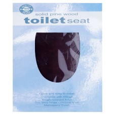 Other Wilko Toilet Seat Solid Pine Wood Mahogany Finish