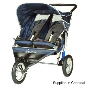 Out N About Instep Nipper Double Stroller Pushchair Charcoal